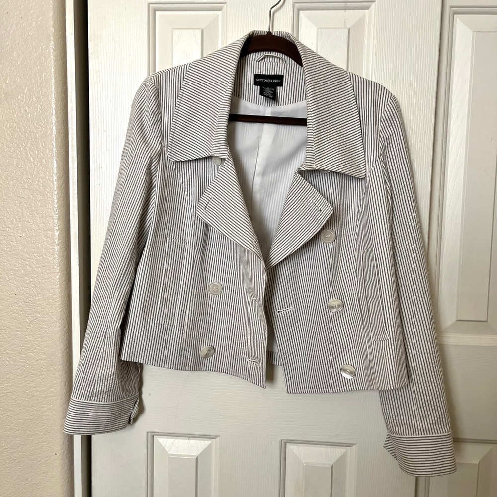 Sutton Studio Women's Pinstripe Blazer